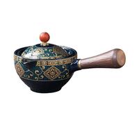 Théière en céramique - Distributeur de thé chinois avec théière en céramique vintage | Machine à thé en céramique vintage rotative à 360 °, machine à thé design double couche de 160 ml avec poignée