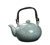 Théière en Céramique Ensemble théière vintage avec support, de 650 ml, bouilloire chauffante et bar à samovar(Color-01)