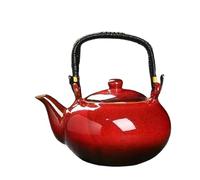 ThéIèRe En CéRamique Ensemble théière vintage avec support, théière de 650 ml, bouilloire chauffante et bar à samovar.(Color-06)