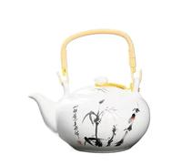 ThéIèRe En CéRamique Ensemble théière vintage avec support, théière de 650 ml, bouilloire chauffante et bar à samovar.(Color-03)