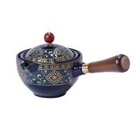 Théière en céramique Faite à la Main en Porcelaine, Distributeur de thé Chinois avec poignée latérale et infuseur à 360 degrés, Rotation Anti-déversement, théière Kong Fu Semi-Automatique