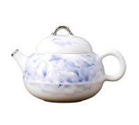 Théière en Céramique Service à thé Kung Fu en céramique, théière Lotus peinte la main, bouilloire exquise, Pot unique, dispositif de brassage domicile Porcelaine