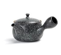 Théière en céramique TEANAGOO avec infuseur | Petite théière en céramique à poignée latérale avec infuseurs pour thé en vrac/Japon Kyusu (8,5 oz) avec infuseur | Théières,VP1, Rock Black