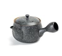 Théière en céramique TEANAGOO avec infuseurs pour thé en vrac | Grandes théières à poignée latérale/Kyusu japonais (21 oz) infuseur | Théières chinoises Ensemble porcelaine VP2,Rock Black