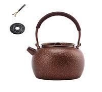 Théière en cuivre rétro, bouilloire multifonctionnelle faite à la main, motif marteau, théière, théière, service à thé, cafetière exquise, flasque, A, 0,9 L pieds de poulpe