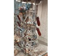 Théière en Cuivre Style Ottoman, Petite Taille, Motifs Gravés, Couleur Argent, Idéale pour un Service à Thé Élégant - argent, taille unique