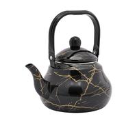 Théière en Émail 2 L - Bouilloire à Induction et Gaz - Style Vintage - Pour Café et Camping - Avec Couvercle