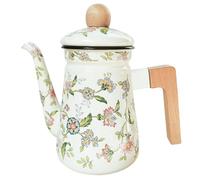Théière en Émail avec Anse en Bois 1, 2 L pour