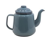 Théière en émail avec poignée et couvercle 14 cm, 1,5 l, théière traditionnelle de service pour le camping, vert