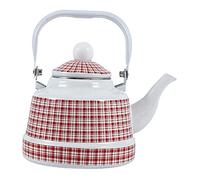 Théière En Émail Épais 1 1 L Bouilloire Texturée Blanche Pour Thé Café Cuisinière À Induction