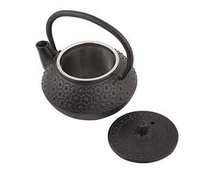 Théière en fonte 0,3 L type goutte de pluie bouilloire ensemble de chaudière pour ornements de maison bouilloire à thé en fer avec passoire service à thé en fer service à thé en