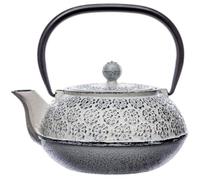 Generique Théière en fonte - BLANC 1 L - Filtre amovible - Compatible tous feux sauf gaz