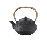 Secret de Gourmet - Théière en fonte design Flower - 1000 ml - Noir - Flower Noir G