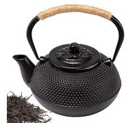 Théière En Fonte - Intérieur En Émail Compatible Induction Pour Et Ébullition - Bouilloire À Thé - Maison Cuisine Camping Pique-Nique