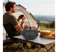 Théière En Fonte, Intérieur En Émail Compatible Induction Pour Et Ébullition, Théière, Maison Restaurant Induction Compatible Randonnée Pique-Nique