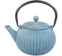 Théière en fonte - ROSENSTEIN & SOHNE - Bleu - 0,5L - Intérieur émaillé - Design traditionnel