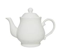 Théière en porcelaine blanche Lotus Théière à café thé eau Théière vintage en céramique Col de cygne Bouilloire (760 ml)