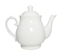 Théière en porcelaine blanche Lotus Théière à café Théière Vintage en céramique Col de cygne Bouilloire (1,7 l)