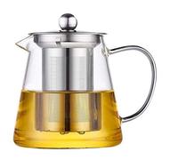 Théière en verre 500 ml avec infuseur et couvercle en acier inoxydable || Verre résistant à la chaleur || Infusion parfaite || Parfaite pour le thé, le café et plus | Passe sur la cuisinière (R 450 ml