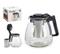 Théière en verre avec grand filtre inox 900 ml. Théière pour thé et infusions. Dimensions 13 x 13 x 13 x 13 x 5. Verre borosilicate résistant.