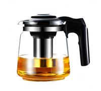 Théière en verre avec infuseur : 1 pièce Théière en verre borosilicate résistant à la chaleur, utilisation polyvalente au quotidien, pour la cuisine et la maison (1,5 litre - transparent)