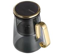 Théière en verre avec infuseur, théière avec infuseur, Bouilloire à thé en verre magnétique, Tasse à thé de filtre en résistant à la chaleur d'ornement de Table pour l'usage d'entreprise à la ma