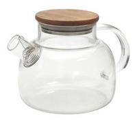 Generique Théière Home Deco Factory Verre Acacia 90 cl Transparent et Marron