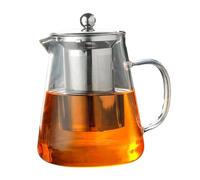 Théière en verre de 1300ml, théière épaissie de boîte à thé et machine à thé détachable en vrac théière en verre infusée en verre transparent résistant à la chaleur