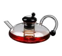 Théière en verre de qualité supérieure Avec infuseur amovible Théière multifonctionnelle résistante à la chaleur Pour thé en vrac et boissons chaudes(Transparent teapot)