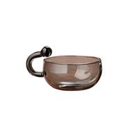 Théière en verre de qualité supérieure Avec infuseur amovible Théière multifonctionnelle résistante à la chaleur Pour thé en vrac et boissons chaudes(Gray cup)