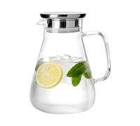 Théière en verre pour thé en vrac - 1700 ml - Avec tamis en acier inoxydable - Convient pour tous les types de cuisinières - Pour les amateurs de thé
