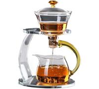 Théière en verre semi-automatique, résistante à la chaleur, pour thé en vrac et fleurs, parfait pour les amateurs de thé Kung Fu