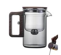 Théière en verre - Théière portable polyvalente transparente | 520 ml filtre en verre borosilicate avec passoire, théière transparente résistante à la chaleur pour thé vert, thé noir