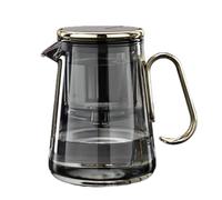 Théière en verre transparent de 700 ml avec infuseur, séparation de l'eau, théière en verre transparent pour thé en vrac, théière en verre avec infuseur amovible pour boissons chaudes et froides