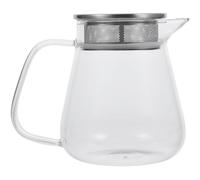 Théière en Verre Transparente 650ml en Acier Inoxydable pour Infusion | Surface Lisse, Versement Fluide, Révèle des Arômes Subtils, Style Classique Simple, Décoration de Table