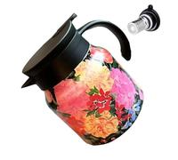 Théière en vrac, pot à thé | Pot à thé floral de 1000 ml avec passoire et couvercle - Chaudière à thé filtre vintage isolée doublure en acier inoxydable pour thé chaud ou froid Oolong noir vert