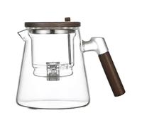Théière Enchanti - Théière À Presse Avec Passoire | Théières En Verre Avec Manche En Bois Pour L' Du Thé, La Séparation De L'eau Du Thé, Les Infusions De Feuilles Mobiles Et De