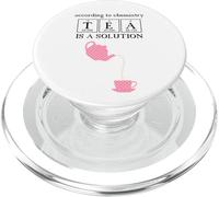Théière et Tasse Roses - Solution de Chimie de thé ~ PopSockets PopGrip pour MagSafe