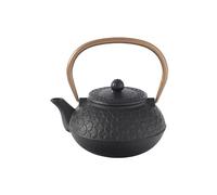 Secret de Gourmet – Théière en fonte design Flower – 1000 ml – Noir