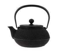 Théière motif traditionnel noire 0,9 L (fonte japonaise, avec filtre) Noir