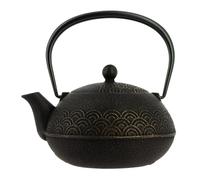 Théière fonte seigaiha noir-doré 900 ml