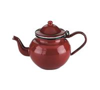 Ibili - Théière 910370 - Acier émaillé vitifié Rouge 0,75 L - Compatible lave-vaisselle