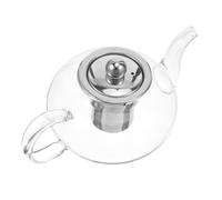 Théière Infuseur en Verre 400ml avec Passoire en Acier Inoxydable | Infusion Petite Quantité, Verre Transparent, Usage sur Plaque, pour Fleurs de Thé et Sachets