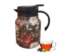 Théière isolée, bouilloire florale vintage avec acier inoxydable, infuseur de 1000 ml pour les amis de la famille, accessoire floral pour un usage domestique, design vintage pour offrir en cadeau, bou