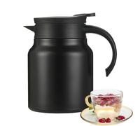 Théière isolée, carafe isolée | Théière isolée à double paroi de 1 litre,Grande cafetière, pichet à eau chaude, distributeur de boissons avec filtre amovible pour bureau/maisons