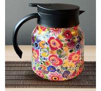 Théière Isotherme À Motif Floral Vintage Avec Infuseur | Théière Avec Passoire Pour Thé En Vrac | Cafetière Et Théière Isotherme En Acier Inoxydable | Carafes À Café Isothermes 800 Ml