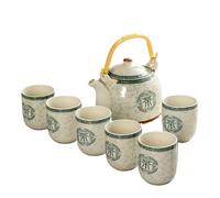 Théière japonaise chinoise avec 6 tasses à thé et infuseur en acier inoxydable