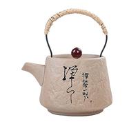 Théière japonaise en céramique en poterie brute vintage Kung Fu Théière de brassage faite à la main, thé zen