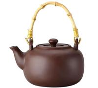 Théière japonaise Théière en argile pourpre de 800 ml / 28 oz avec poignée en bois Kungfu pour cuisinière.