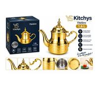 Théière - KITCHYS - TP-316G - Inox doré - 1 6 L - Tous feux (dont induction)